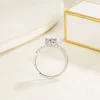 exquisite honeycomb-shaped 925 sterling silver moissanite ring