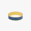 18K gold ring with blue inlay, waterproof and tarnish-resistant.