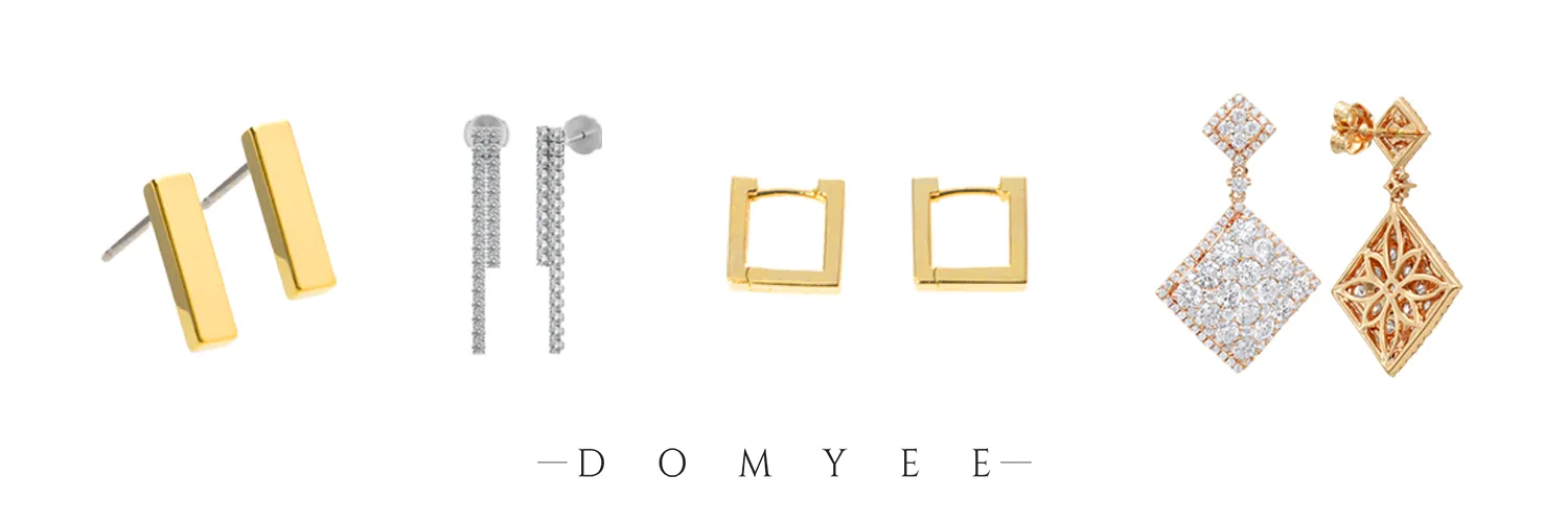 Some examples of earrings with a strong shape design